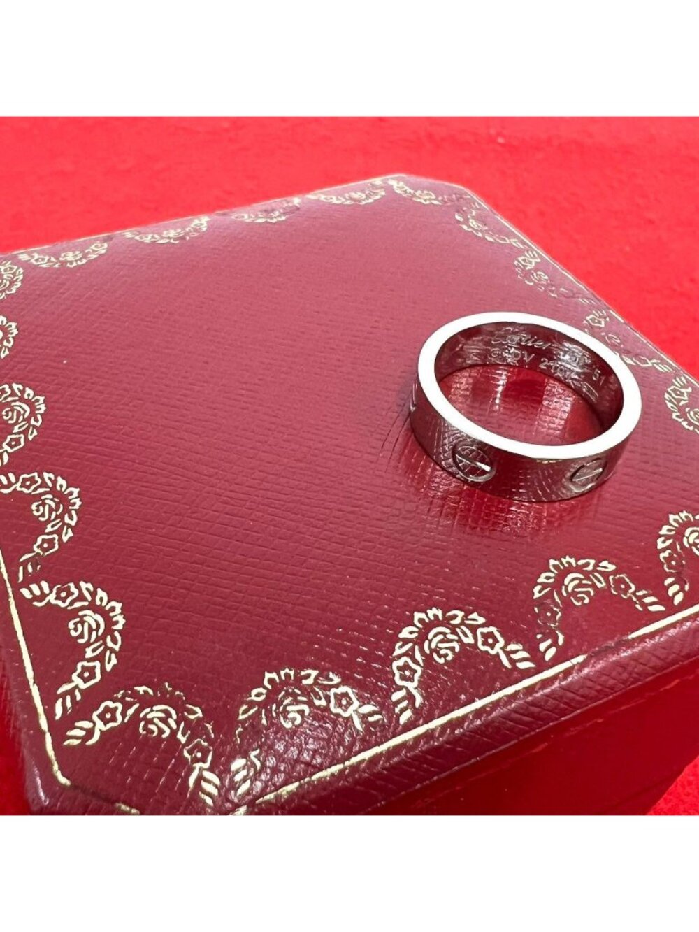 Cartier Love Ring 18k White Gold 750 51 Silver
